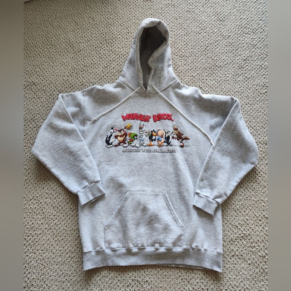 NWOT Vintage Warner Brothers Studios "Bursting With Character" Hoodie